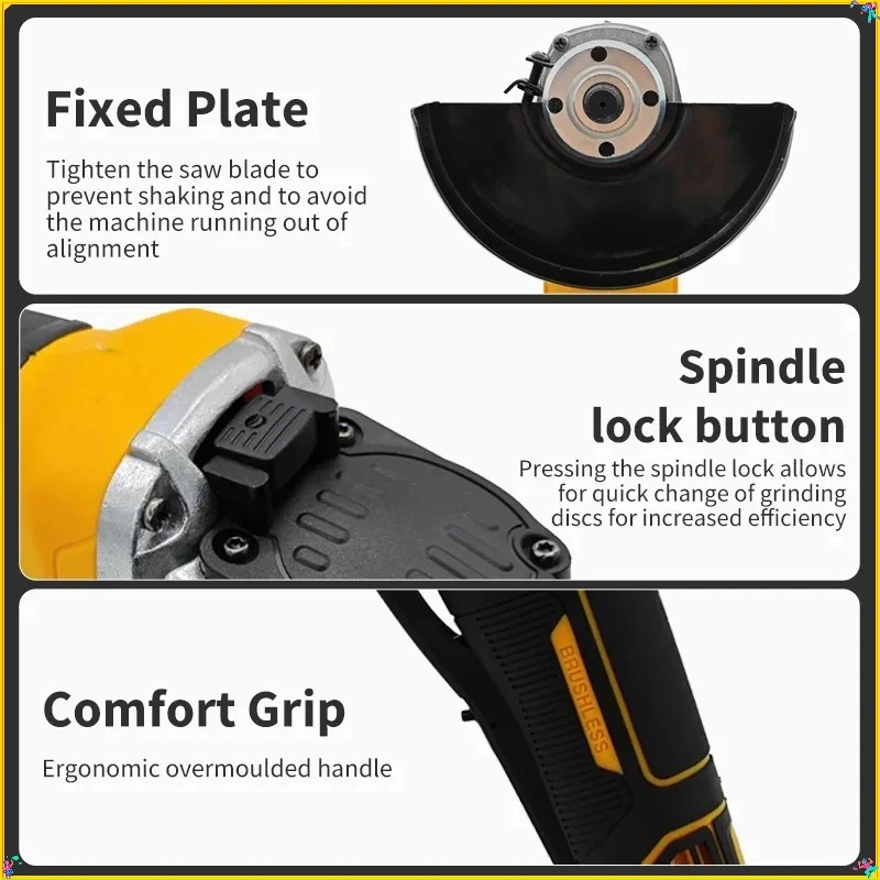 Dewalt 125mm Flat Head Angle G - огляд і ціна Brushless Angle Grinder Battery Powered
