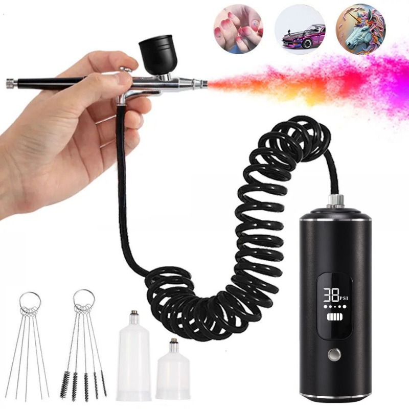 Air compressor kit, electric s - огляд і ціна Airbrush Kit With Mini Compressor