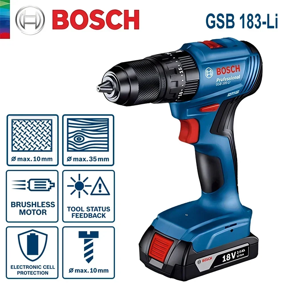 Bosch GSB183-LI 18V Cordless I - огляд і ціна Brushless Cordless Electric Drill 18V