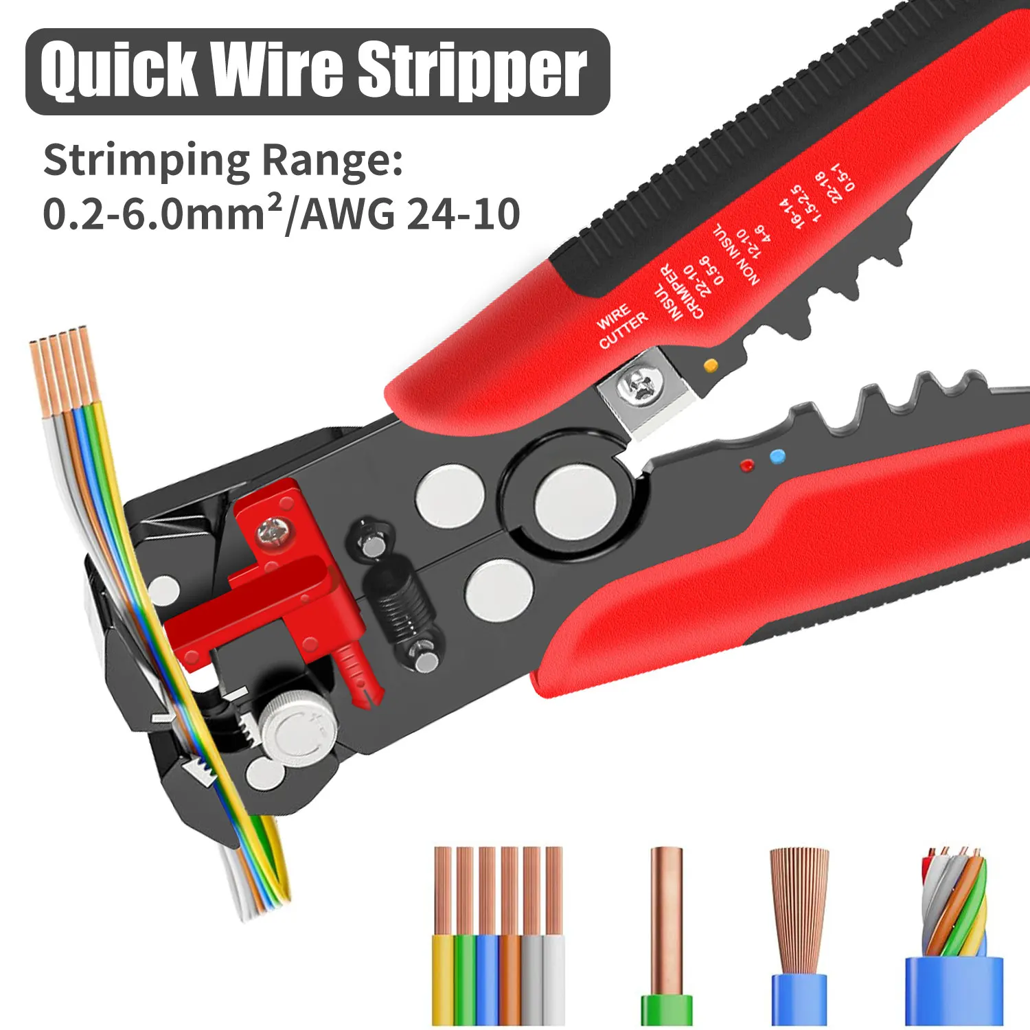 HS-D1 Self-Adjusting Wire Stri - огляд і ціна Automatic Wire Stripper Cutter