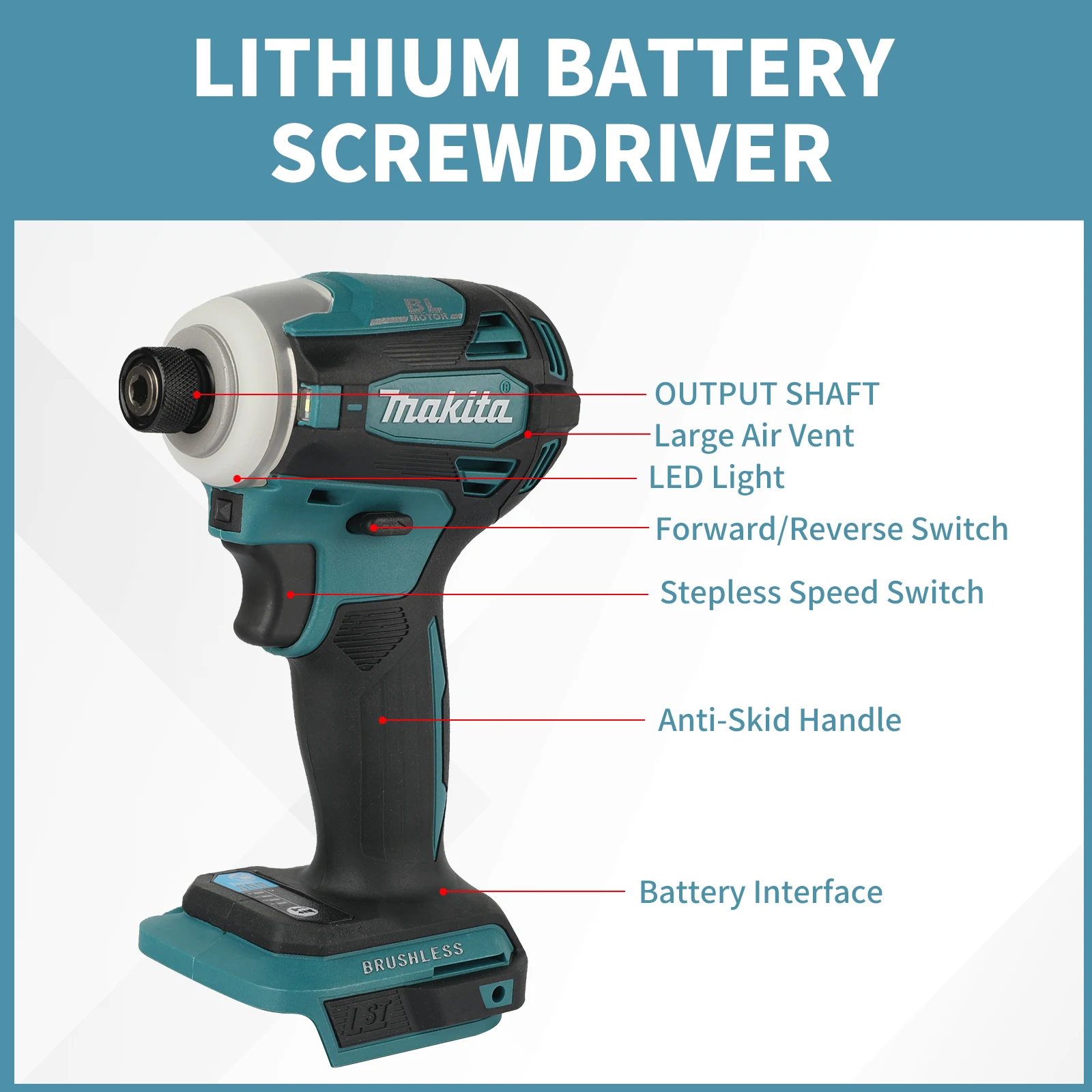 Brushless Electric Impact Dril - огляд і ціна Brushless Cordless Electric Drill 18V